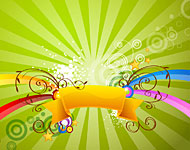 Green Vector Banner Floral